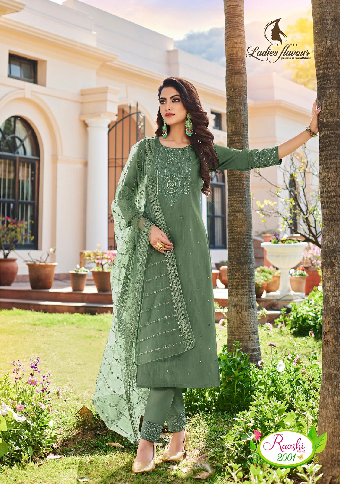  Ladies Flavour Raashi 2 Wholesale Readymade Slawar Suits